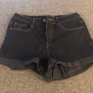 High waisted jean shorts